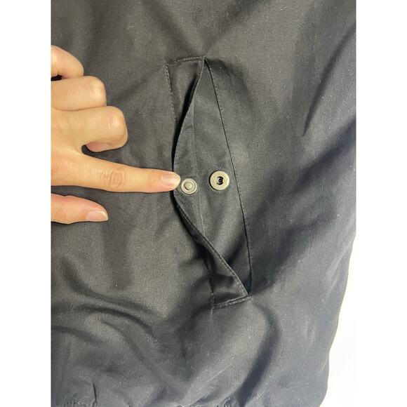 IBM Logo V Neck Pullover Windbreaker Golf Jacket Men Large Black Tech AI Nerd - Picture 4 of 11